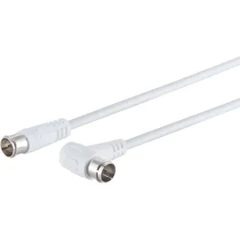 ShiverPeaks SAT-Kabel Winkel/grade F-Quick doppelt geschirmt >100 dB, 2,5m weiß