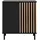 Finori Kommode, schwarz Eiche Artisan Metall, 2 Fächer, 80x90x40 cm Wohnzimmer, Kommoden / Sideboards, Kommoden