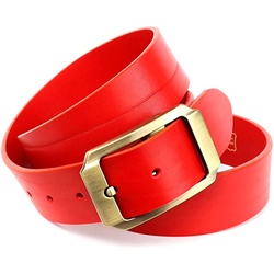 Ledergürtel ANTHONI CROWN, Damen, Gr. 95, rot, Rindsleder, casual, Gürtel