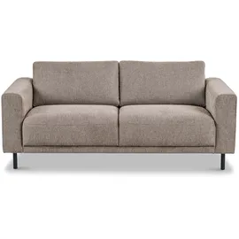Home Affaire 3-Sitzer HOME AFFAIRE "Sveeva, B.214 cm, schwarze Metallfüße", braun, B:214cm H:78cm T:90cm, 100% PES, Sofas, langlebiger Webstoff, mit Wellenunterfederung, viele Farben
