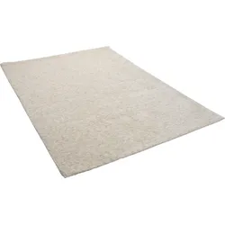 Teppich SANSIBAR "Munkmarsch Uni", beige (creme), B:70cm H:20mm L:140cm, Polyester, Teppiche, meliert, 100% Polyester, besonders weich, Wohnzimmer, Schlafzimmer