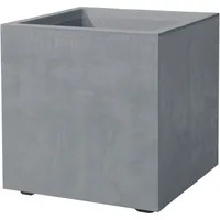 Deroma Pflanztopf Quadro Millennium Kunststoff 39 cm aschgrau mit