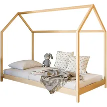 Kids Collective Hausbett 90 x 200 cm Kiefer massiv braun
