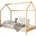 Kids Collective Hausbett 90 x 200 cm Kiefer massiv braun