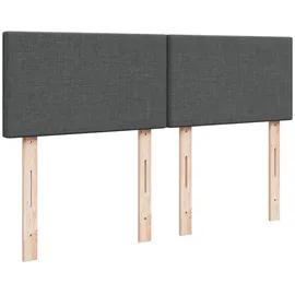 vidaXL Boxspringbett 140 x 200 cm Dunkelgrau