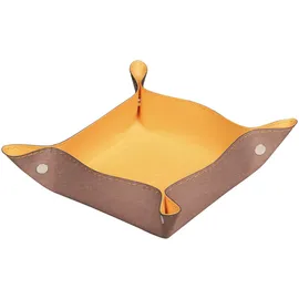 Rhodia 194589C - Taschenleerer 12x12x4, 5 cm, aus Kunstleder, elegant und praktisch, 1 Stück, Rosenholz