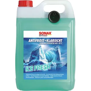 Sonax AntiFrost+KlarSicht bis -20°C IceFresh Gebrauchsfertig -20° C 5 Liter schneller, schlierenfreier und effektiver Scheibenreiniger für den Winter & KlarSicht Ice Fresh 5L