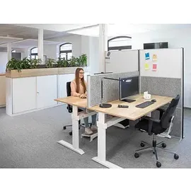 Maul Akustik-Trennwand MAULconnecto 9655295, dunkelgrau, hellgrau, weiß 100,0 x 182,0 cm, 1 St.