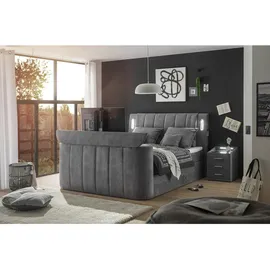 MID.YOU Boxspringbett 180 x 200 cm H2 Grau