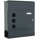 Profirst Wandbriefkasten Profirst Mail PM 830 Briefkasten (Anthrazit), Zeitungsbox grau