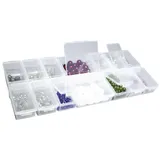 Rayher Multi-Sortierbox 24 x 11 x 2,8 cm 14-tlg. Weiß/Mehrfarbig