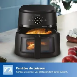 Philips 2000 Series Airfryer NA230/00 schwarz mit Sichtfenster