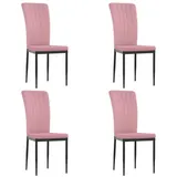 vidaXL Esszimmerstühle 4 Stk. Rosa Samt