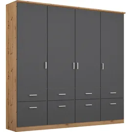 Rauch Bremen 181 x 199 x 58 cm grau/Eiche Artisan Nachbildung