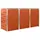 vidaXL Mülltonnenbox für 3 Tonnen 207 x 77,5 x 115 cm orange