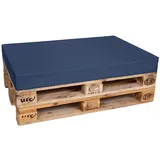 TexDeko Palettenkissen 120 x 80 x 12 cm blau 1 St.