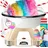 Kesser KESSER® Zuckerwattemaschine Set für Dein zuhause - Mit 30x Zuckerwatte Stäbchen & Messlöffel - Retro Cotton Candy Maschine - Zuckerwatte Maschine Creme Weiß