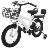 garbenat 14 Zoll Kinderfahrrad Weiß mit Stützrädern für Jahre Kinder - Weiß
