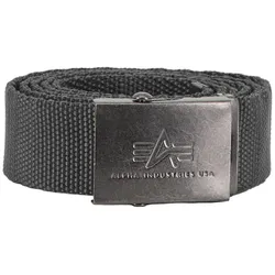 Ledergürtel ALPHA INDUSTRIES "Alpha Industries Accessoires - Belts Heavy Duty Belt", Damen, Gr. onesize, grau (rep.grau), Obermaterial: 100% Nylon, Gürtel