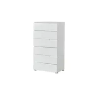 Möbel Kraft Schubladenkommode 65 x 119 x 40 cm Weiß