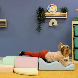 IGLU Soft Play Explorer Set Softbausteine Riesenbausteine Schaumstoffbausteine - (Helles Pastell)