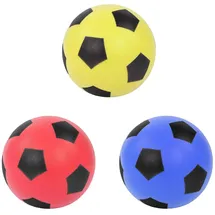 IDENA Softball Gelb Rot Blau, Ø12cm 3-fach sortiert,