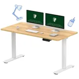 FLEXISPOT Schreibtisch Sitz-Steh-Tisch mit Memory-Funktionen (Dual-Motor & 2-FACH-TELESKOP), Elektrisch höhenverstellbarer Schreibtisch 140 cm x 70 cm