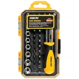 PROREGAL® Bit-Schraubendreher Schraubendreher bit- und Steckschlüsselsatz Set 37Stück
