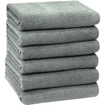 ZOLLNER Handtuchset 50 x 100 cm grau 6 St.