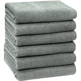 ZOLLNER Handtuchset 50 x 100 cm grau 6 St.