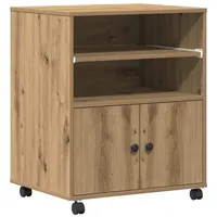 VidaXL Druckerständer mit Rollen Artisan Eiche 60x48x74 cm