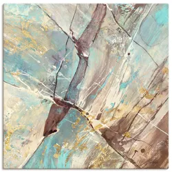 Wandbild ARTLAND "Blaues Wasser II", blau (farbe bild(er): blau), B:70cm H:70cm T:1,8cm, Canvas, Leinwand, Bilder, als Leinwandbild, Poster in verschied. Größen