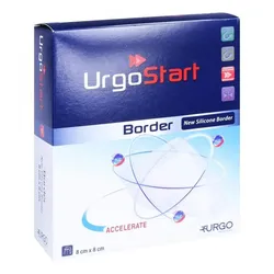 Urgostart Border 8x8 cm Schaumstoffwundverband