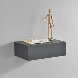 [en.casa] Wandregal Oslo 46 x 30 x 15 cm Dunkelgrau