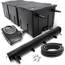 Wiltec SunSun CBF-350C CUV-272 72W SET NEO10000 Pumpe Schlauch Teichfilterset