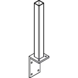 OSMO Pfostenanker für Aluminiumpfosten zum Aufdübeln für L-Steine