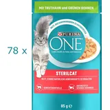 (EUR 10,44 /kg) Purina ONE Sterilcat Truthahn Bohnen Sauce (sterilized) 78x 85 g