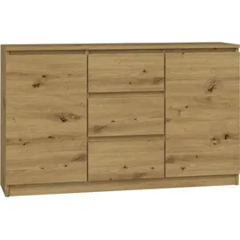 Top e shop Topeshop 2D3S ARTISAN, Eiche, 3 Schublade(n), Partikelbord, Einfarbig, Modern, Partikelbord - Braun