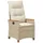 vidaXL Verstellbarer Gartenstuhl 64 x 57,5 x 112 cm beige/Creme 1 St.