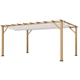 Paragon Pergola Florenz 1116 Holzoptik hellbraun/weiß 350x505x236 cm