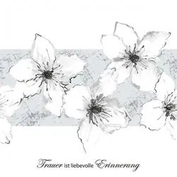 Mank Serviette aus Airlaid - Zur Erinnerung, 40 x 40 cm, 50 Stück - Beerdigung Trauer Verlust