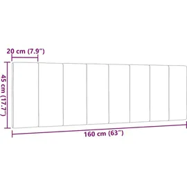 vidaXL Kopfteil-Kissen Hanko Dunkelgrau 160 cm Stoff