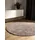 benuta basic Waschbarer Hochflor Shaggyteppich Soho Taupe ø 80 cm rund - Bettvorleger für Schlafzimmer