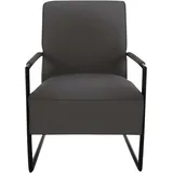 K+W Komfort & Wohnen Cocktailsessel K+W KOMFORT & WOHNEN, braun (schoko), B:62cm H:77cm T:83cm, Sessel, Cocktailsessel, mit bezogenen Armlehnen, Gestell in Metall schwarz Struktur