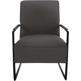 K+W Komfort & Wohnen Cocktailsessel K+W KOMFORT & WOHNEN, braun (schoko), B:62cm H:77cm T:83cm, Sessel, Cocktailsessel, mit bezogenen Armlehnen, Gestell in Metall schwarz Struktur
