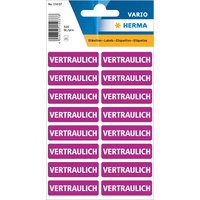 Herma Textetiketten vertraulich, 12x40mm, violett, 20 Blatt 320 Etiketten)