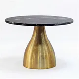 FineBuy Couchtisch Schwarz Marmor 60 x 40 cm