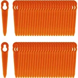 Packung Mit 100 Ersatzklingen, 90 Mm Lang, Aus Weichem, Orangefarbenem Kunststoff, Für Florabest Frta Ian Lidl Rasenkantenschneider