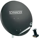 Schwaiger SPI991.1 80cm anthrazit + Quad LNB