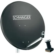 Schwaiger SPI991.1 80cm anthrazit + Quad LNB